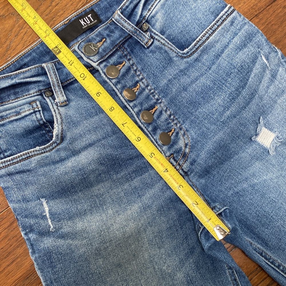 KUT Rachael  FAB AB Mom Jean High Rise, size 0 - Picture 7 of 8